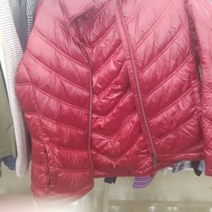 Calvin Klein Burgundy Puffer Jacket
